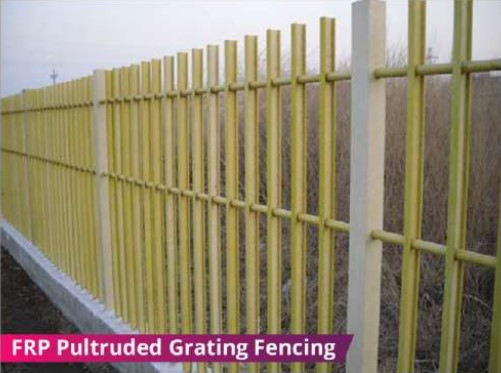 RS Exim FRP Pultruded Grating Fencing for Industrial Safety Applications